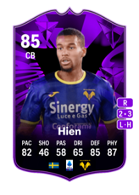 Isak Hien FC Pro Live 85 Overall Rating