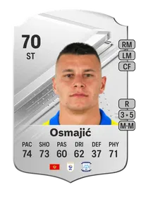 Milutin Osmajić Rare 70 Overall Rating