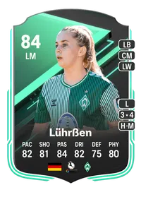 Nina Lührßen SQUAD FOUNDATIONS 84 Overall Rating