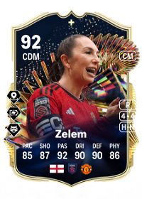 Katie Zelem UECL TEAM OF THE TOURNAMENT 92 Overall Rating