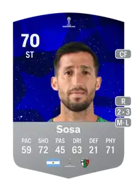 Gonzalo Sosa CONMEBOL Sudamericana 70 Overall Rating