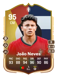 João Neves UEFA EURO Make Your Mark 95 Overall Rating