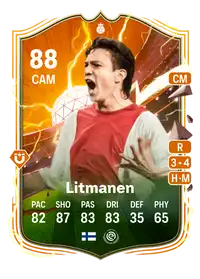 Jari Litmanen UT Heroes 88 Overall Rating