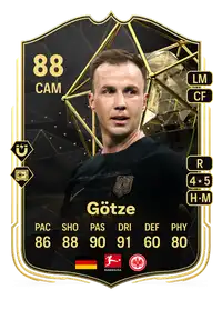 Mario Götze Team of the Week 88 Overall Rating