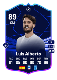 Luis Alberto UEFA EUROPA LEAGUE TEAM OF THE TOURNAMENT 89 Overall Rating