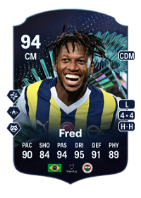 Fred TEAM OF THE SEASON MOMENTS 94 Overall Rating