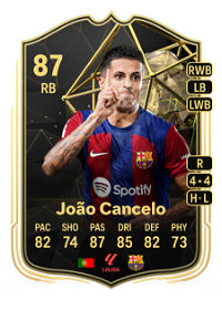 João Cancelo Team of the Week 87 Overall Rating