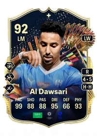 Salem Al Dawsari Team of the Season Plus 92 Overall Rating