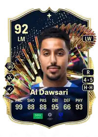 Salem Al Dawsari Team of the Season Plus 92 Overall Rating