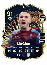 John McGinn TOTS Live 91 Overall Rating