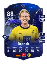 Julian Brandt TOTY Honourable Mentions 88 Overall Rating