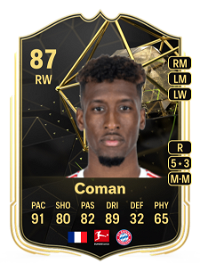 Kingsley Coman Team of the Week 87 Overall Rating