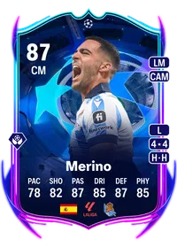 Merino UCL Road to the Final 87 Overall Rating