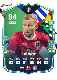 Konrad Laimer UEFA EURO Path to Glory 94 Overall Rating