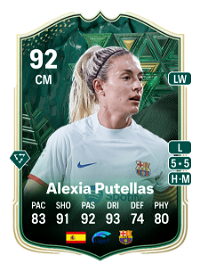 Alexia Putellas Winter Wildcards 92 Overall Rating