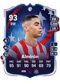 Miguel Almirón Copa América Path to Glory 93 Overall Rating