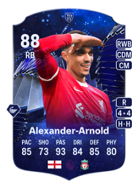 Trent Alexander-Arnold TOTY HONOURABLE MENTIONS 88 Overall Rating