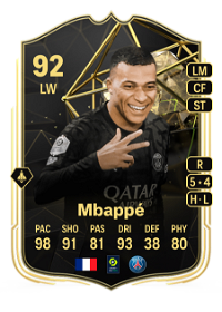 Kylian Mbappé Team of the Week 92 Overall Rating