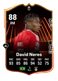 David Neres UEL Road to the Final 88 Overall Rating