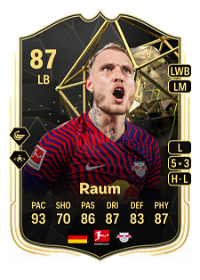 David Raum Team of the Week 87 Overall Rating