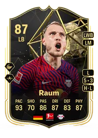 David Raum Team of the Week 87 Overall Rating