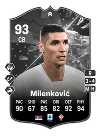 Nikola Milenković SHOWDOWN 93 Overall Rating