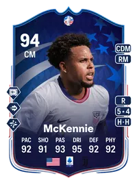 Weston McKennie Copa América Make Your Mark Plus 94 Overall Rating