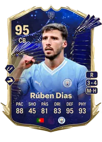 Rúben Dias Team of the Year 95 Overall Rating