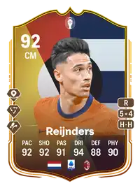 Tijjani Reijnders UEFA EURO Make Your Mark Plus 92 Overall Rating