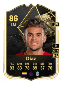 Luis Díaz Team of the Week 86 Overall Rating