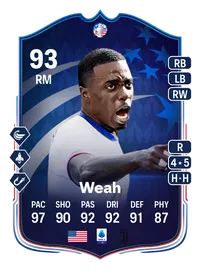 Timothy Weah Copa América Make Your Mark Plus 93 Overall Rating