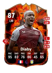 Moussa Diaby FC Versus Fire 87 Overall Rating