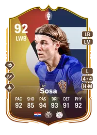 Borna Sosa UEFA EURO Make Your Mark 92 Overall Rating