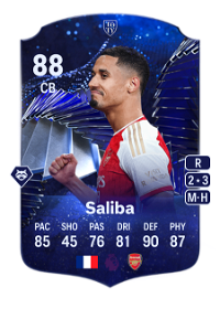 William Saliba TOTY Honourable Mentions 88 Overall Rating