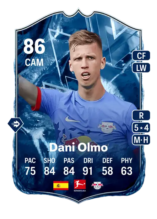 Dani Olmo FC Versus Ice EA FC 24 - 86 - Rating and Price | FifaUTBin