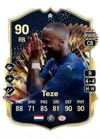 Jordan Teze TOTS Live 90 Overall Rating