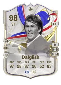 Kenny Dalglish Greats of the Game Icon 98 Overall Rating