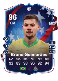 Bruno Guimarães Copa América Path to Glory 96 Overall Rating