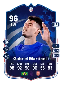 Gabriel Martinelli Copa América Make Your Mark Plus 96 Overall Rating