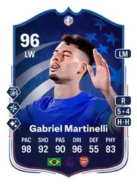 Gabriel Martinelli Copa América Make Your Mark 96 Overall Rating