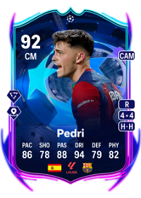 Pedri UCL Road to the Final 92 Overall Rating