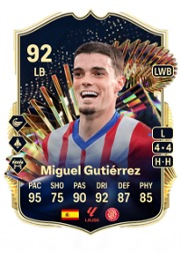 Miguel Gutiérrez Team of the Season 92 Overall Rating