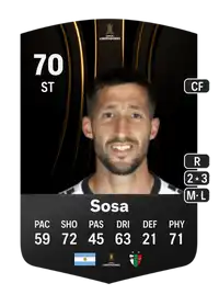 Gonzalo Sosa CONMEBOL Libertadores 70 Overall Rating