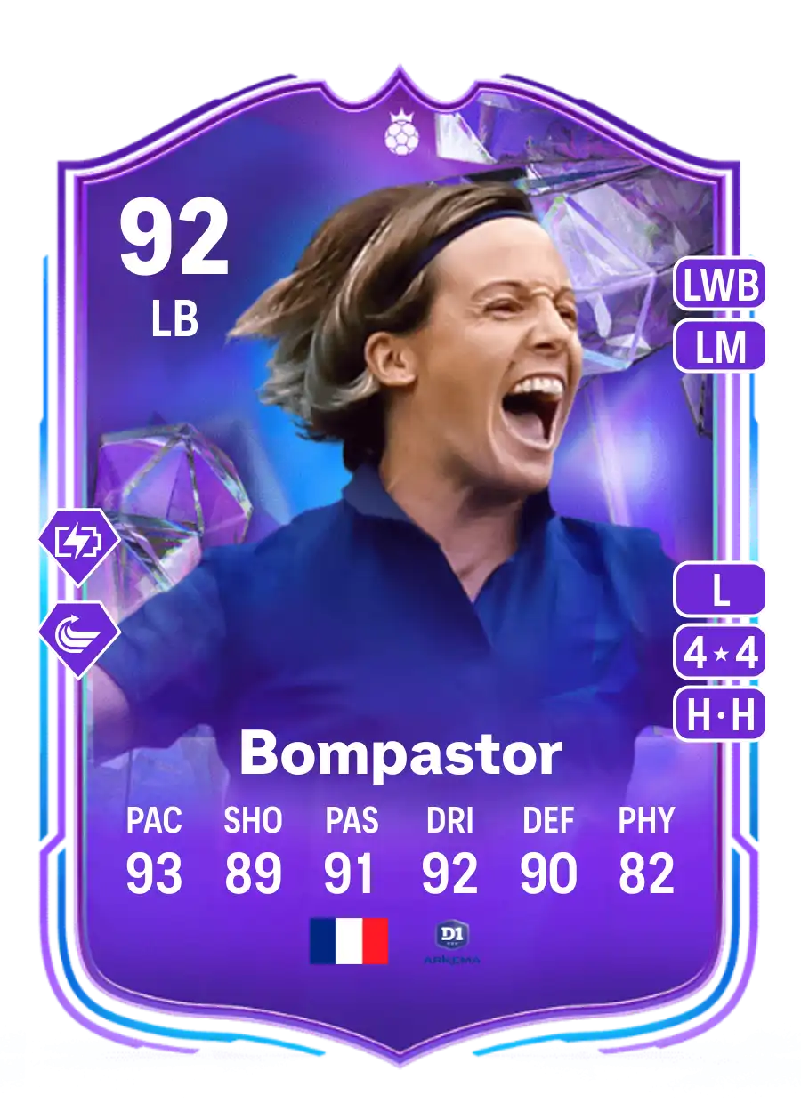 Sonia Bompastor Fantasy FC Hero 92 Overall Rating