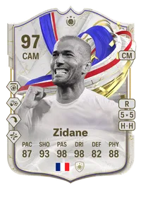 Zinedine Zidane Greats of the Game Icon 97 Overall Rating