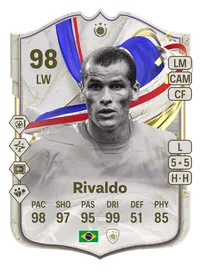 Rivaldo Greats of the Game Icon 98 Overall Rating