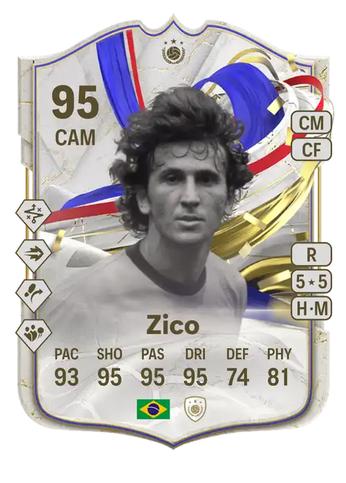 Zico Greats of the Game Icon EA FC 24 - 95 - Rating and Price | FifaUTBin