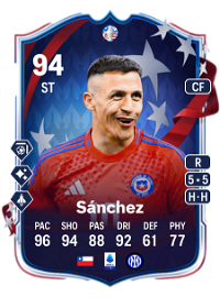 Alexis Sánchez Copa América Path to Glory 94 Overall Rating