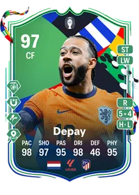 Memphis Depay UEFA EURO Path to Glory 97 Overall Rating