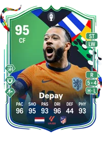 Memphis Depay UEFA EURO Path to Glory 95 Overall Rating